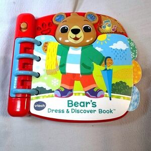 VTech Bear's Dress & Discover Book Interactive Musical Learning Toy Red 2022
